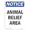 Signmission OSHA Notice, 5" Height, Animal Relief Area Sign, 5" X 3.5", Portrait OS-NS-D-35-V-10151 - alternate 1
